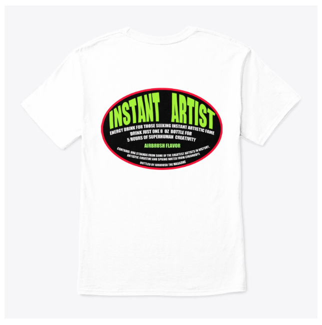 instant artist white t shirt